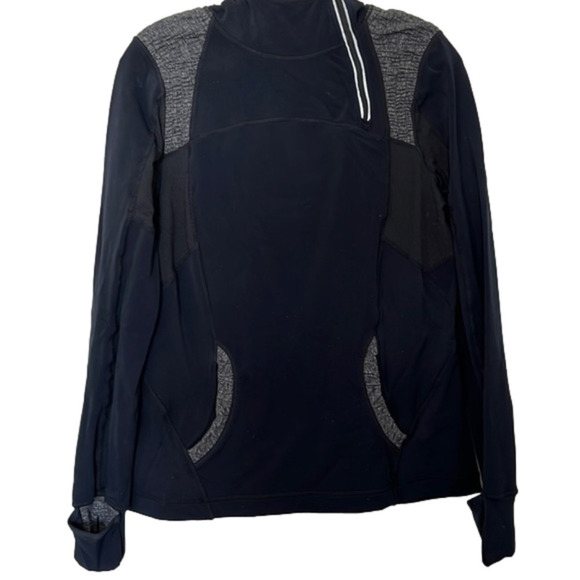 LULULEMON hoodie in black and gray size 8 - Picture 1 of 6